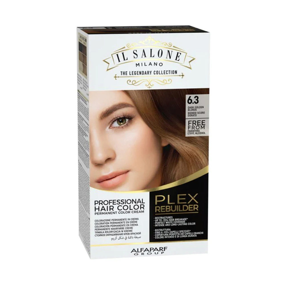 Alfaparf Milano Il Salone Plex Rebuilder Color Kit 6.3 Dark Golden Blonde - permanent colouring cream