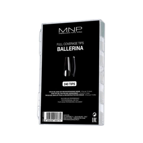 Mesauda MNP Full Coverage Tips Ballerina 240 pz- soak gel tips for nail reconstruction