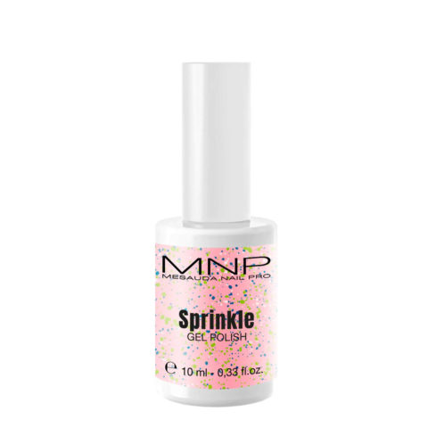 Mesauda MNP Sprinkle Gel Polish 102 Macaron 10ml - semipermanent nail polish with sprinkled effect