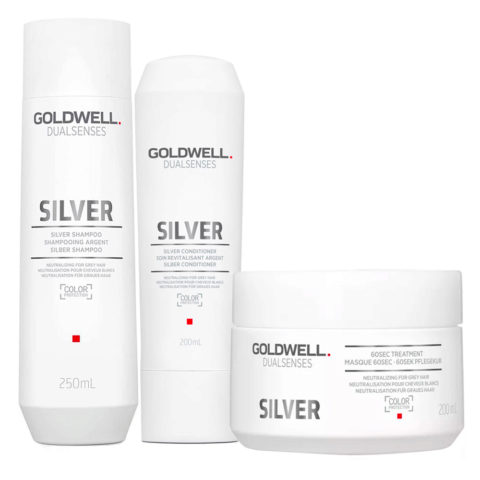 Goldwell Dualsenses Silver Shampoo 250ml Conditioner 200ml Treatment 200ml
