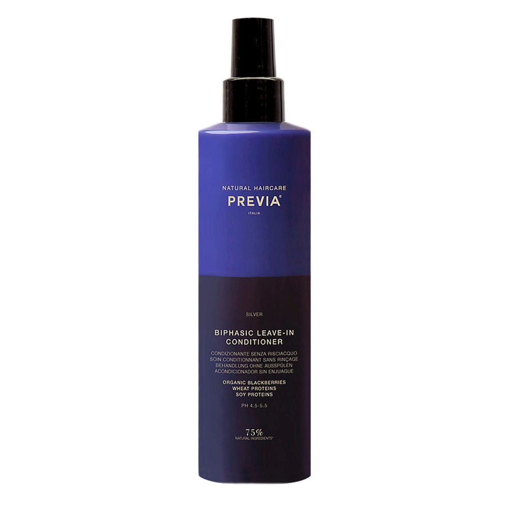 Previa Silver Blonde Biphasic Leave in Conditioner 200ml - no-rinse anti-yellowing conditioner