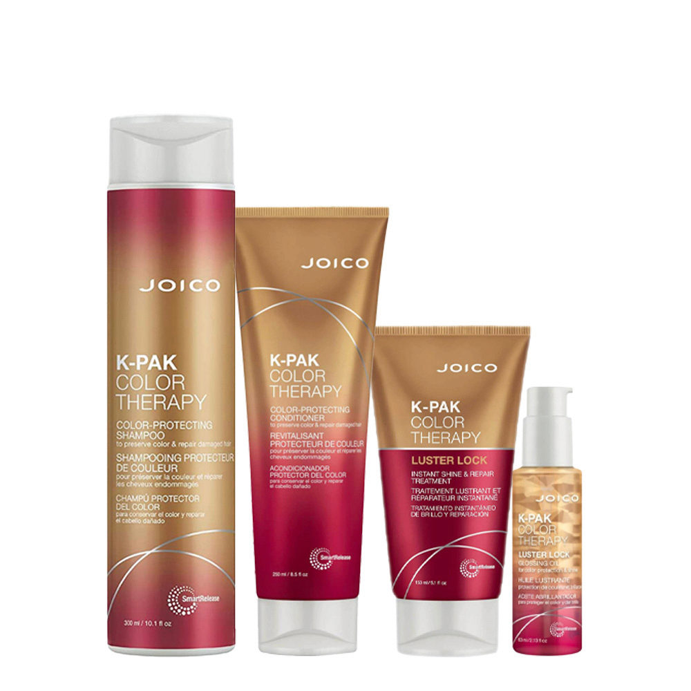 Joico K-Pak Color Therapy Color-Protecting Shampoo 300ml Conditioner250ml  Luster Lock TreaTment 150ml Glossing Oil 63ml