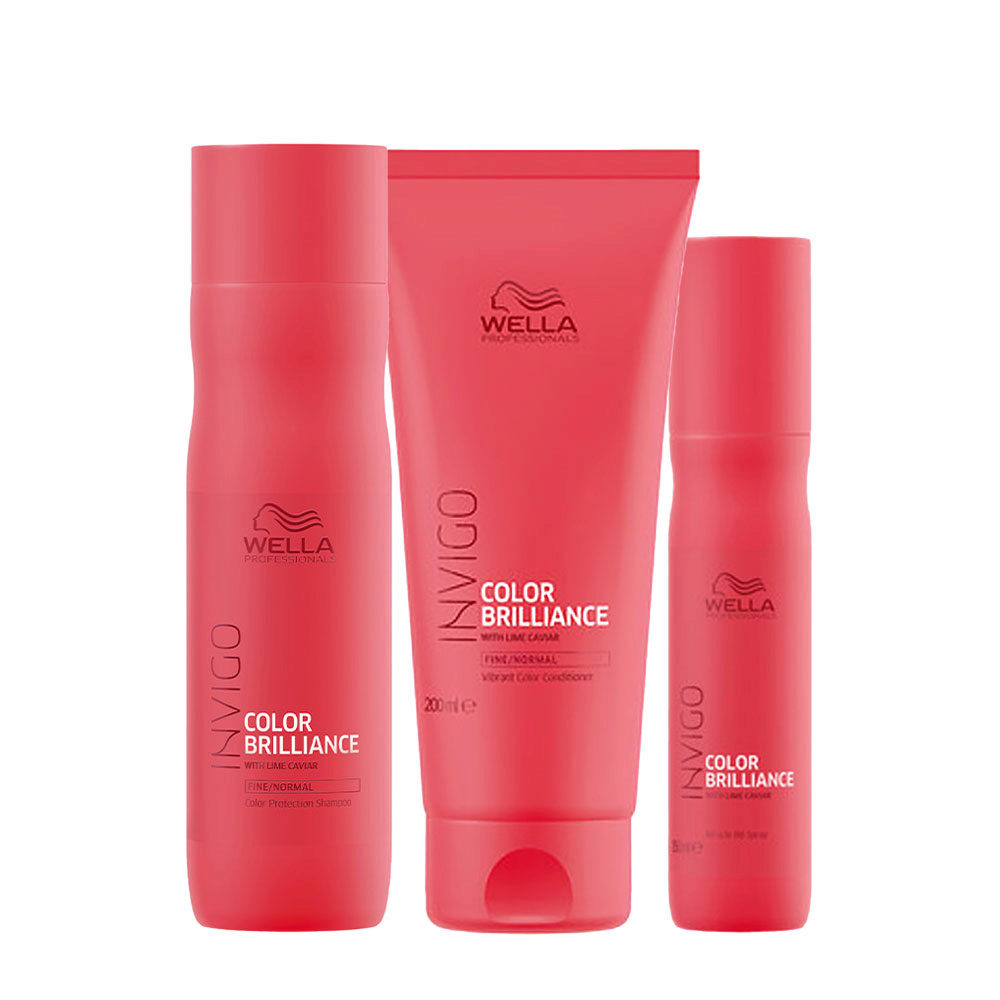 Wella Invigo Color Brilliance Shampoo Fine/Normal 250ml Conditioner 200ml Miracle BB Spray 150ml