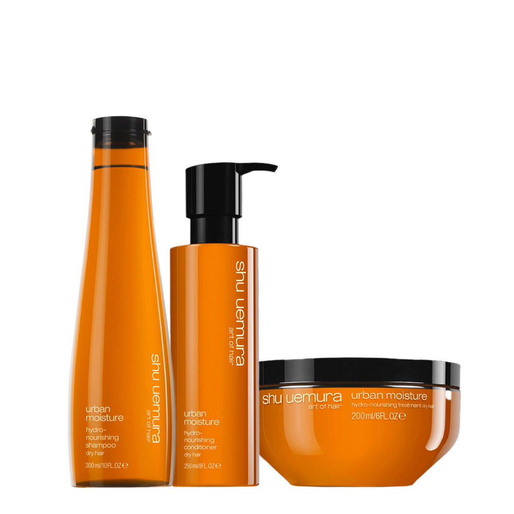 Shu Uemura Urban Moisture Hydro-Nourishing Shampoo 300ml Conditioner 250ml Treatment 200ml