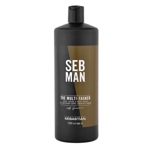 Sebastian Man The Multitasker Hair Beard & Body Wash 1000ml - 3 in 1 Shampoo