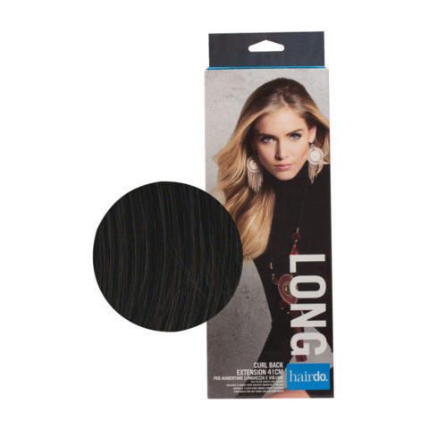 Hairdo Curl Back Extension Black 41cm - waves extension with natural layering