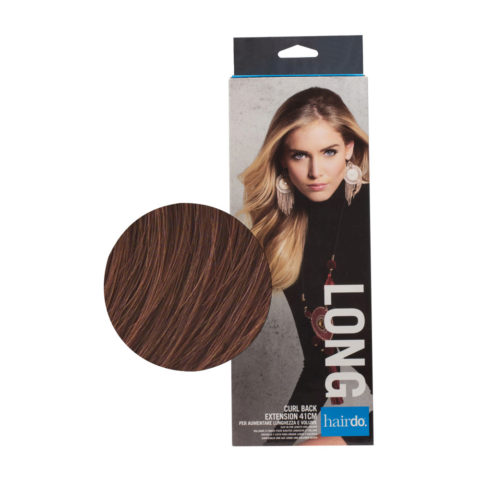 Hairdo Curl Back Extension Copper Mahogany Brown 41cm - waves extension with natural layering