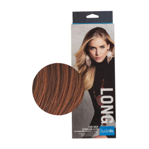 Hairdo Curl Back Extension Dark Copper Red 41cm - waves extension with natural layering