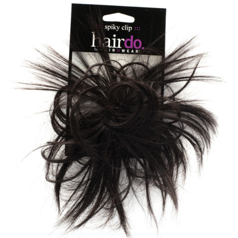 Hairdo Spiky Clip Dark Brown 3x41cm -  tousled effect extension