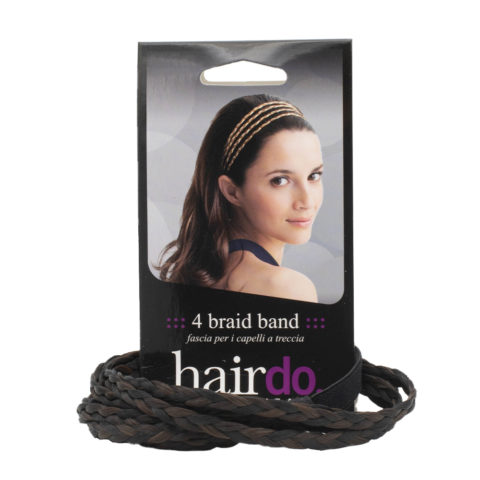 Hairdo 4 Braid Band Black/Dark Brown - elastic hair bands