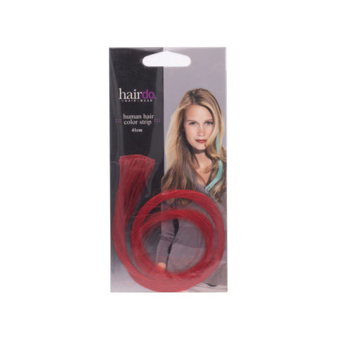 Hairdo Color Strip Red  3x41cm -coloured hair extension