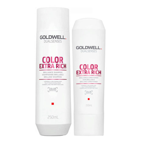 Goldwell Dualsenses Color Extra Rich Brilliance Shampoo 250ml and Conditioner 200ml for thick and coloured hair