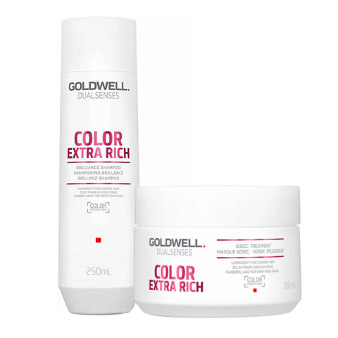 Goldwell Dualsenses Color Extra Rich Brilliance Shampoo 250ml and Mask 200ml for thick and coloured hair