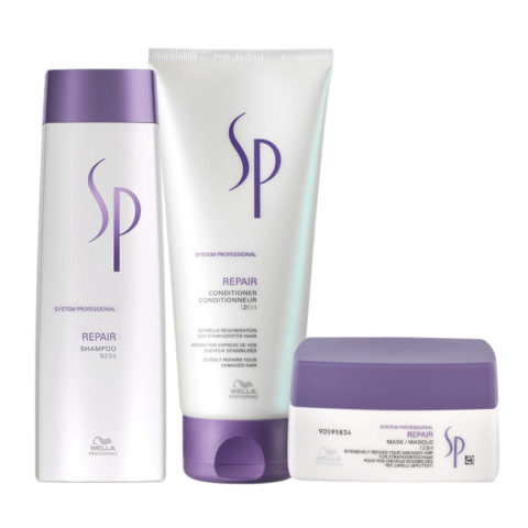 Wella System professional Kit Repair Shampoo 250ml Conditioner 200ml Mask 200ml