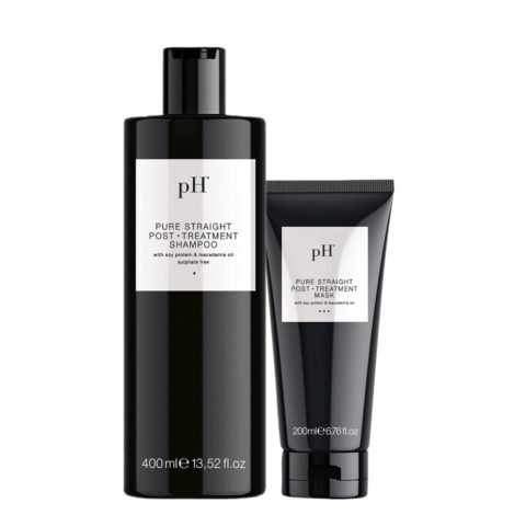 PH Laboratories Pure Straight Post Treatment Shampoo 400ml Mask 200ml