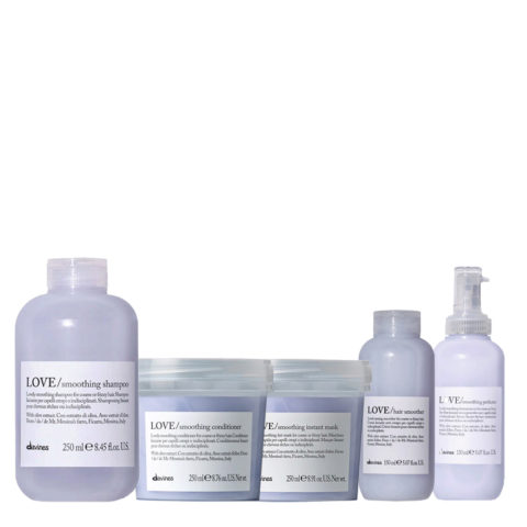 Davines Love Shampoo 250ml Conditioner 250ml  Instant Mask 250ml Smoother Creme 150ml Smoothing Perfector 150ml