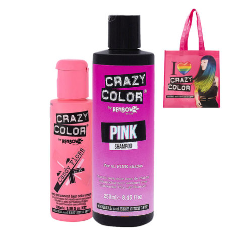 Crazy Color Candy Floss no 65, 100ml Shampoo Pink 250ml + Shopper Gift