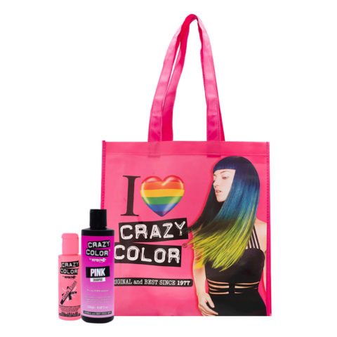 Crazy Color Candy Floss no 65, 100ml Shampoo Pink 250ml + Shopper Gift