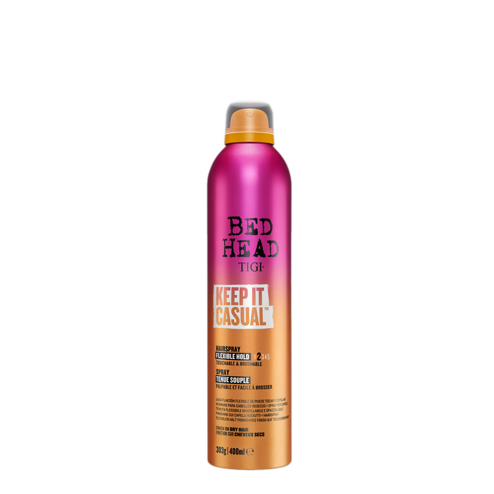 Tigi Bed Head Keep It Casual Flexible Hold Hairspray 400ml - strong hold light hairspray