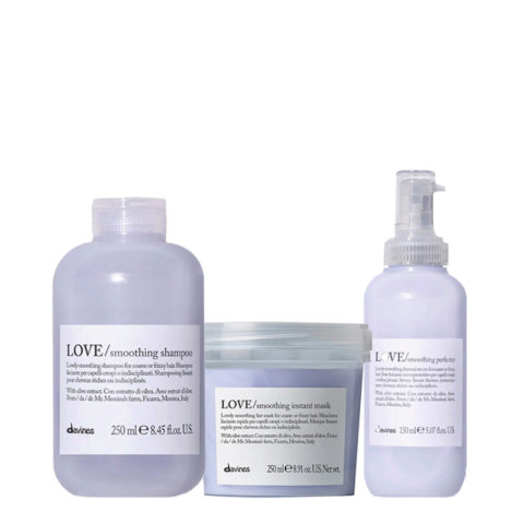 Davines Essential HairCare Love Smoothing Shampoo 250ml Instant Mask 250ml Perfector 150ml