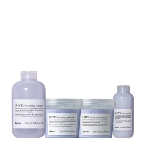 Davines Essential HairCare Love Smoothing Shampoo 250ml Conditioner 250ml Instant Mask 250ml Hair Smoother 150ml