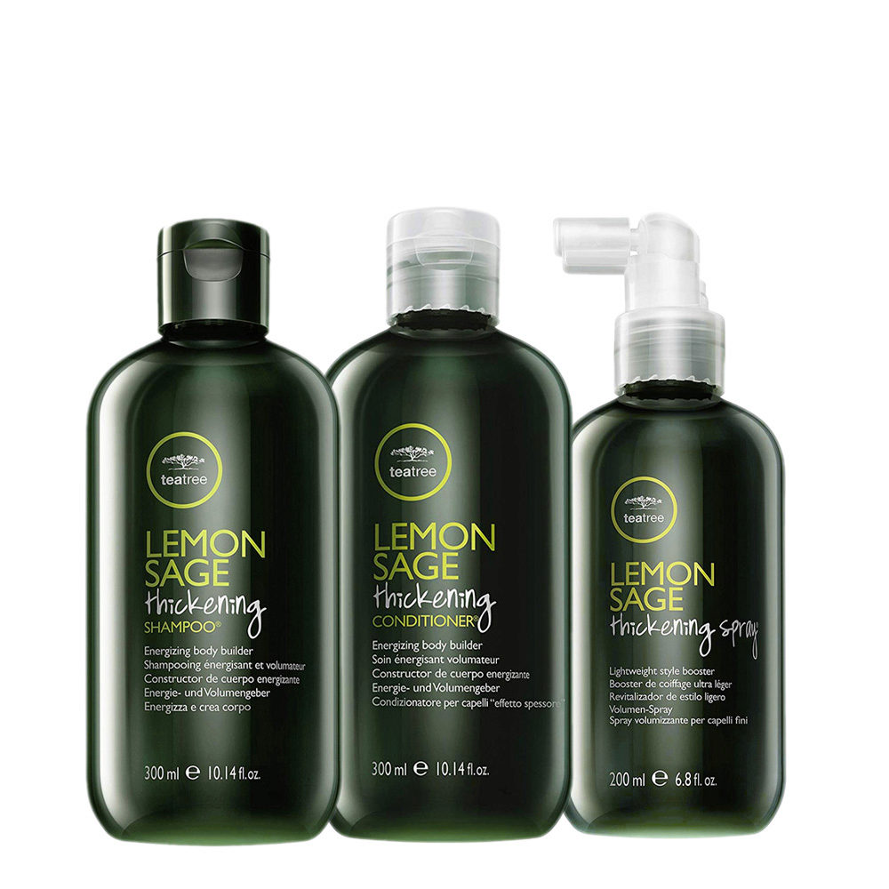 Tea Tree Lemon Sage Thickening Shampoo 300ml Conditioner 300ml Thickening Spray 200ml