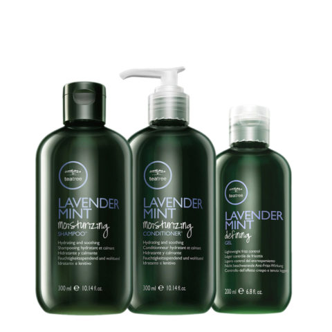 Tea Tree Lavender Mint Moisturizing Shampoo 300ml Conditioner 300ml Defining Gel 200ml