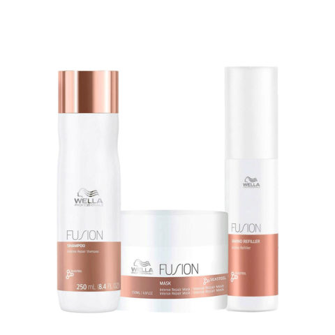 Wella Professionals Fusion Shampoo 250ml Mask 150ml Amino Refiller 70ml