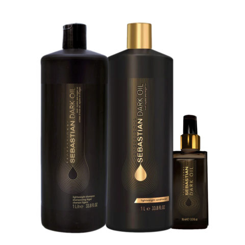 Sebastian Dark Oil Lightweight Hydrating Shampoo 1000ml Conditioner 1000ml Dark Oil 95ml