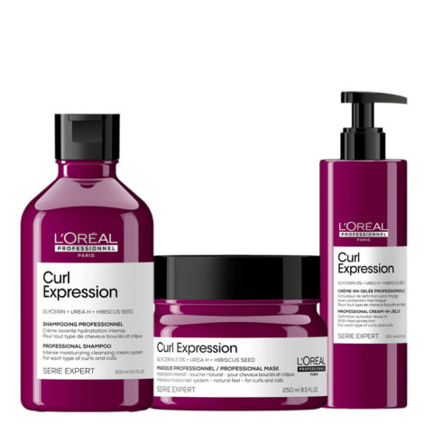 L'Oréal Professionnel Curl Expression Shampoo 300ml  Masque 250ml Active Jell 250ml