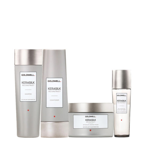 Goldwell Kerasilk Reconstruct Shampoo 250ml Conditioner 200ml Mask 200ml Blow Dry Spray 125ml