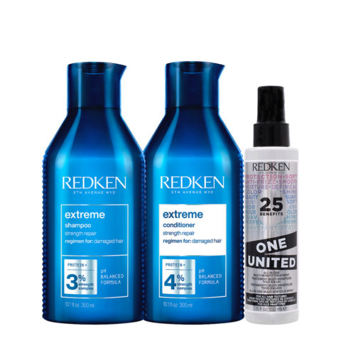 Redken Extreme Shampoo 300ml Conditioner 300ml One United Spray 150ml