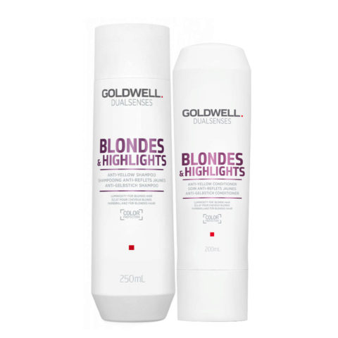 Goldwell Dualsenses Blonde & Highlights Anti-Yellow Shampoo 250ml Conditioner 200ml