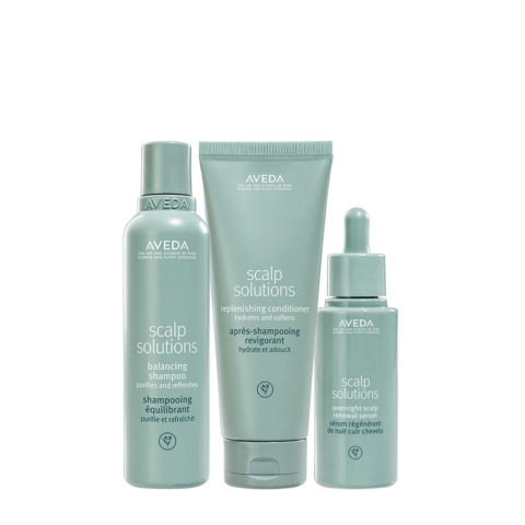 Aveda Scalp Solutions Shampoo 200ml Conditioner 200ml Overnight Recovery Serum 50ml
