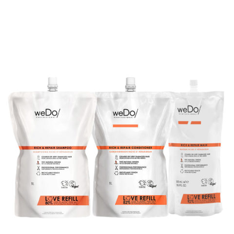 weDo Rich & Repair Shampoo 1000ml Conditioner 1000ml Mask 500ml