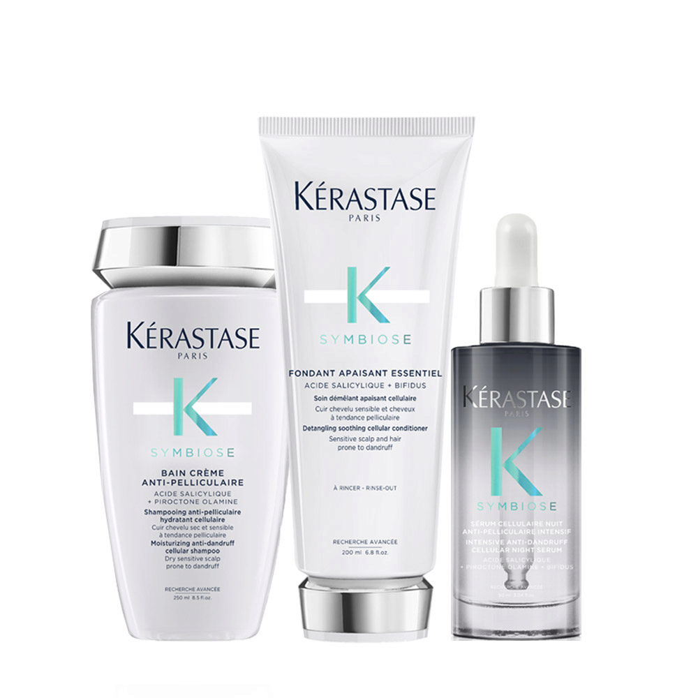 Kerastase Symbiose Anti-Pelliculaire Shampoo 250ml Fondant Apaisant Essentiel 200ml Sérum Anti-Pelliculaire 90ml