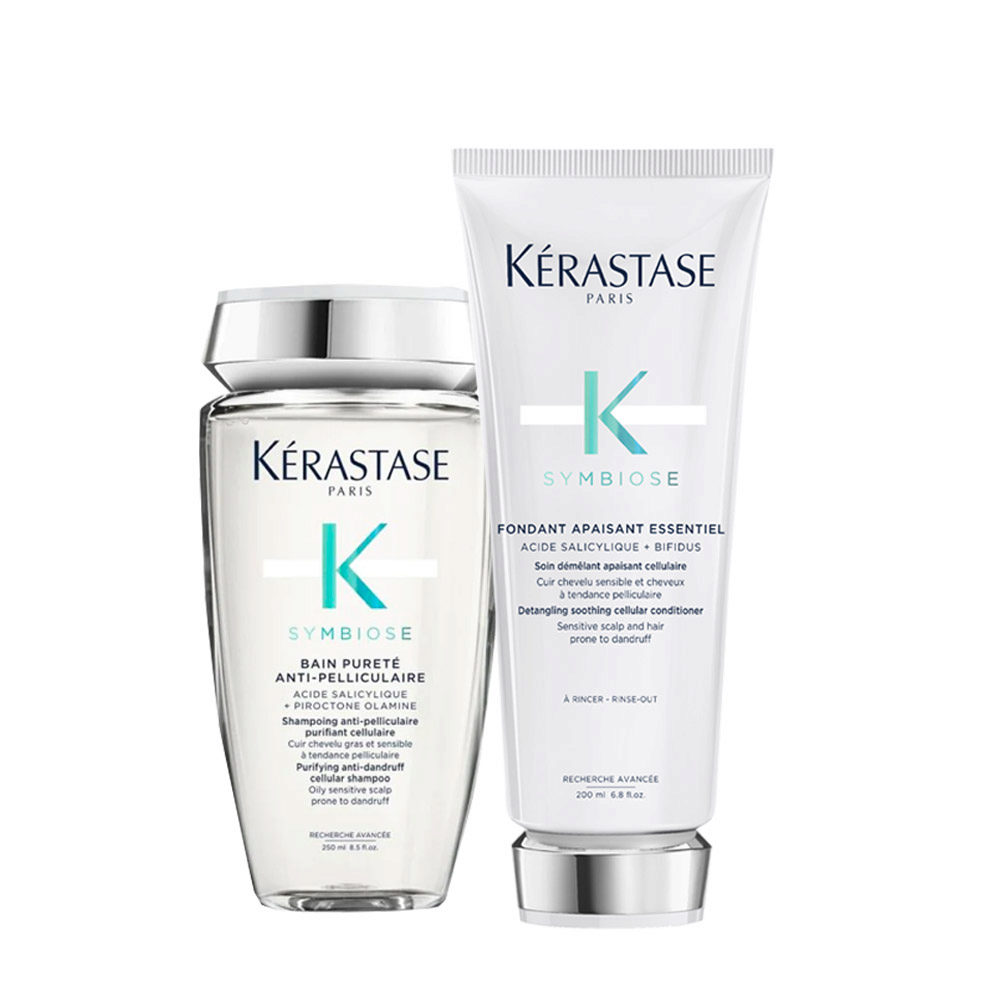 Kerastase Symbiose Bain Pureté Anti-Pelliculaire 250ml Fondant Apaisant Essentiel 200ml