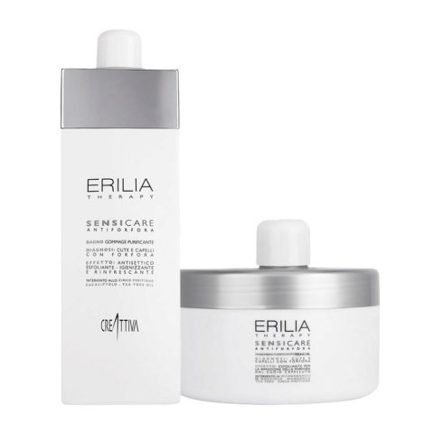 Creattiva Erilia Sensicare Antidandruff Purifying Shampoo 750ml Purifying Mask Peeling Gel 500ml