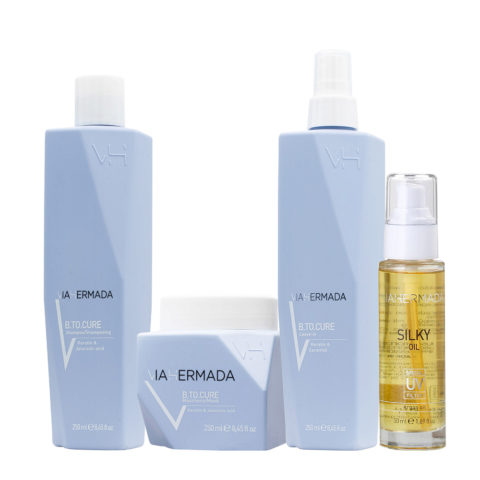 VIAHERMADA B.to.cure Shampoo 250ml Mask 250ml Leave in 250ml Silky Oil 50ml