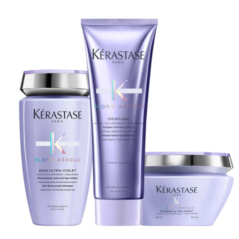 Kerastase Blond Absolu Bain Ultra Violet 250ml Cicaflash 250ml Masque Ultra Violet 200ml