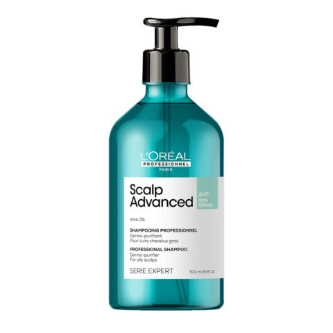 L'Oreal Professionnel Paris Scalp Advanced Anti-Oiliness Shampoo 500ml - sebum-regulating shampoo