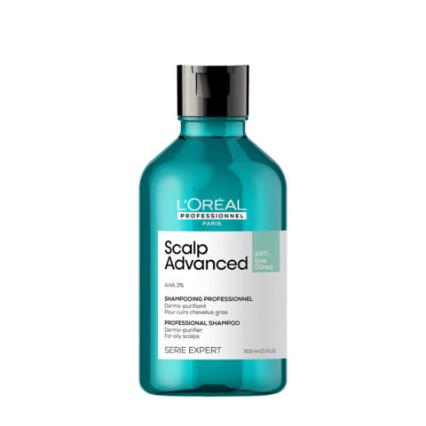 L'Oreal Professionnel Paris Scalp Advanced Anti-Oiliness Shampoo 300ml - sebum-regulating shampoo