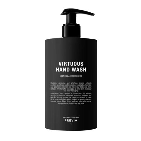 Previa Virtuous Hand Wash 500ml - soothing and refreshing hand cleanser