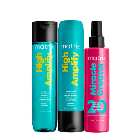 Matrix Haircare High Amplify Protein Shampoo 300ml Conditioner 300ml Miracle Creator 190ml