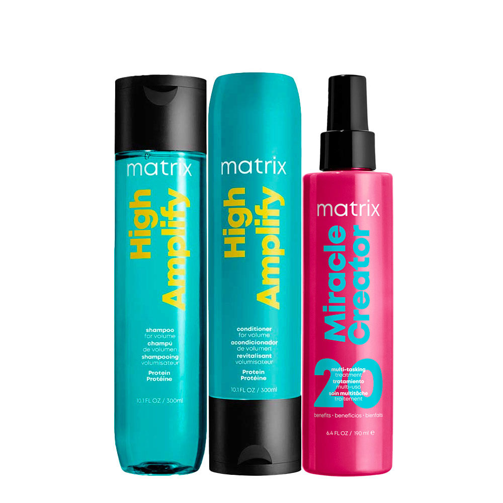 Matrix Haircare High Amplify Protein Shampoo 300ml Conditioner 300ml Miracle Creator 190ml