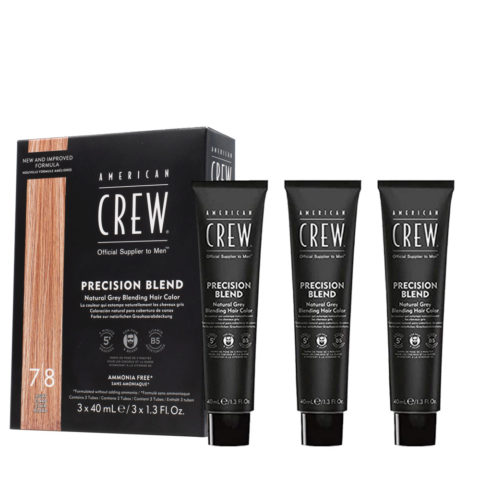 American Crew Precision Blend Light 7/8 3x40ml - hair and beard dye