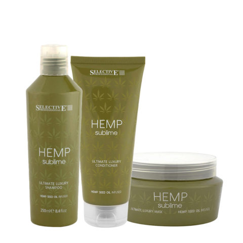 Selective Hemp Sublime Ultimate Luxury Shampoo 250ml Conditioner 200ml Mask 250ml