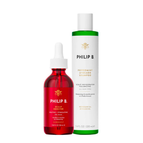 Philip B Scalp Booster 60ml Peppermint Avocado Shampoo 220ml