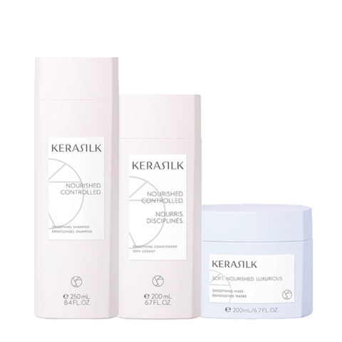 Kerasilk Essentials Smoothing Shampoo 250ml Conditioner 200ml Specialists Smoothing Mask 200ml