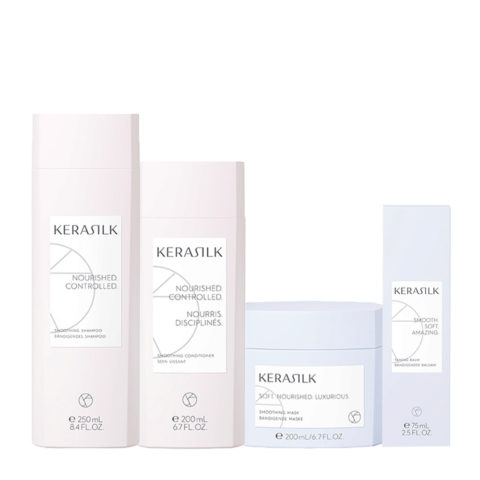 Kerasilk Essentials Smoothing Shampoo 250ml Conditioner 200ml Specialists Smoothing Mask 200ml Taming Balm 75ml